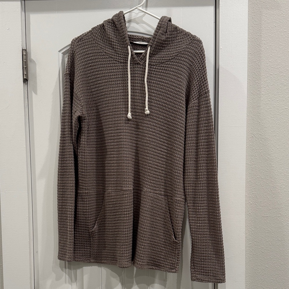 JODIFL Taupe oversized Waffle Knit lightweight Sweater